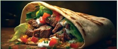 Steak Pita Wrap ~ Individual