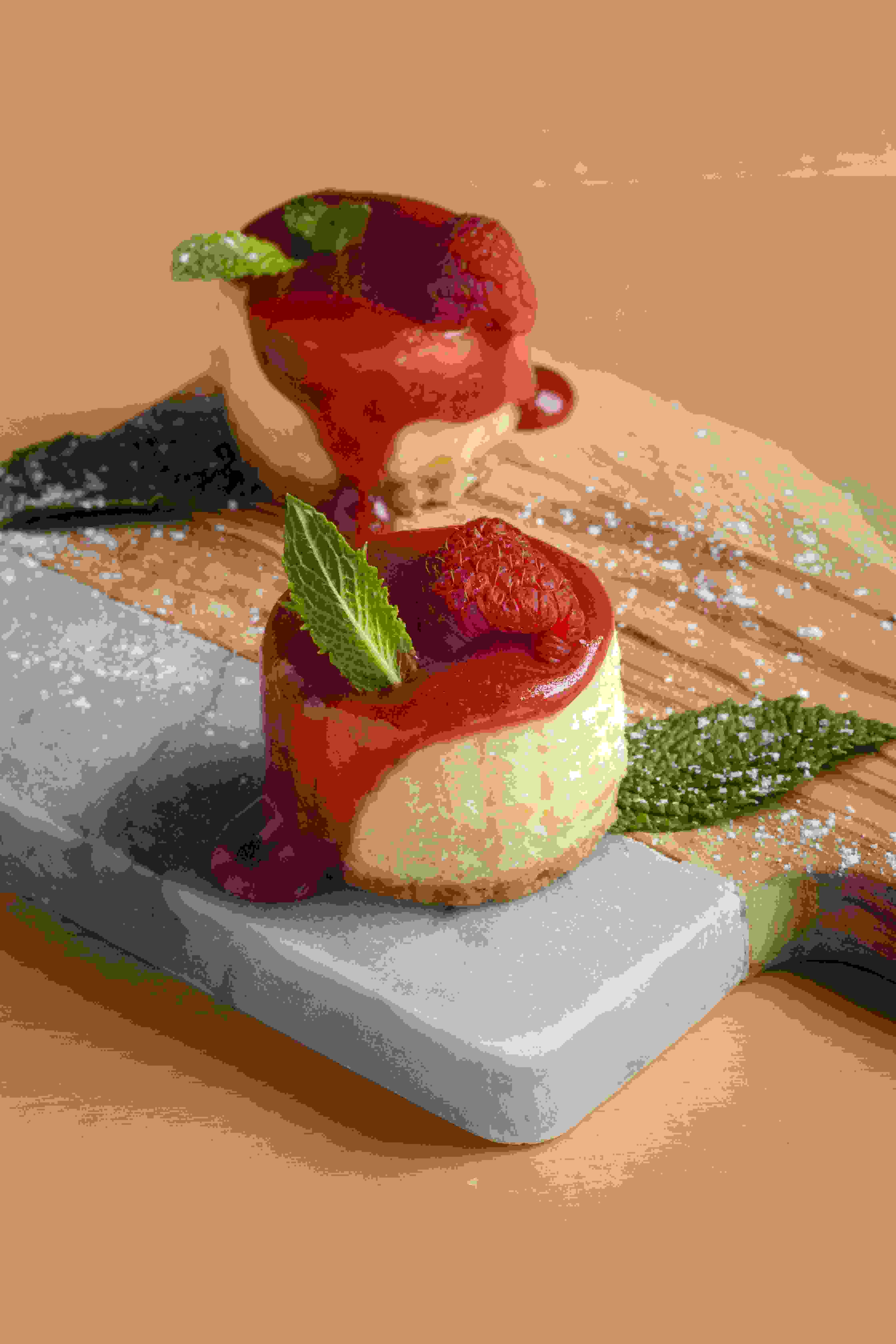 Mini Dark Cherry Cheesecake Bites