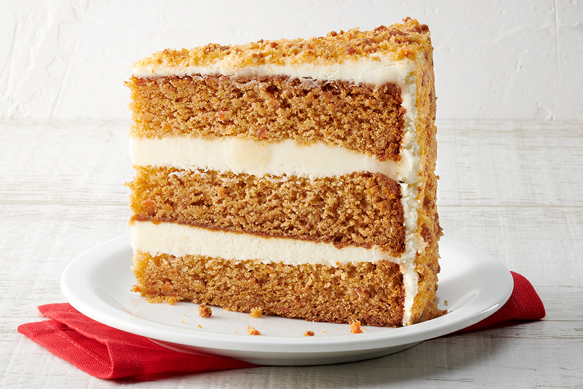 Single slice of Carrot Cake