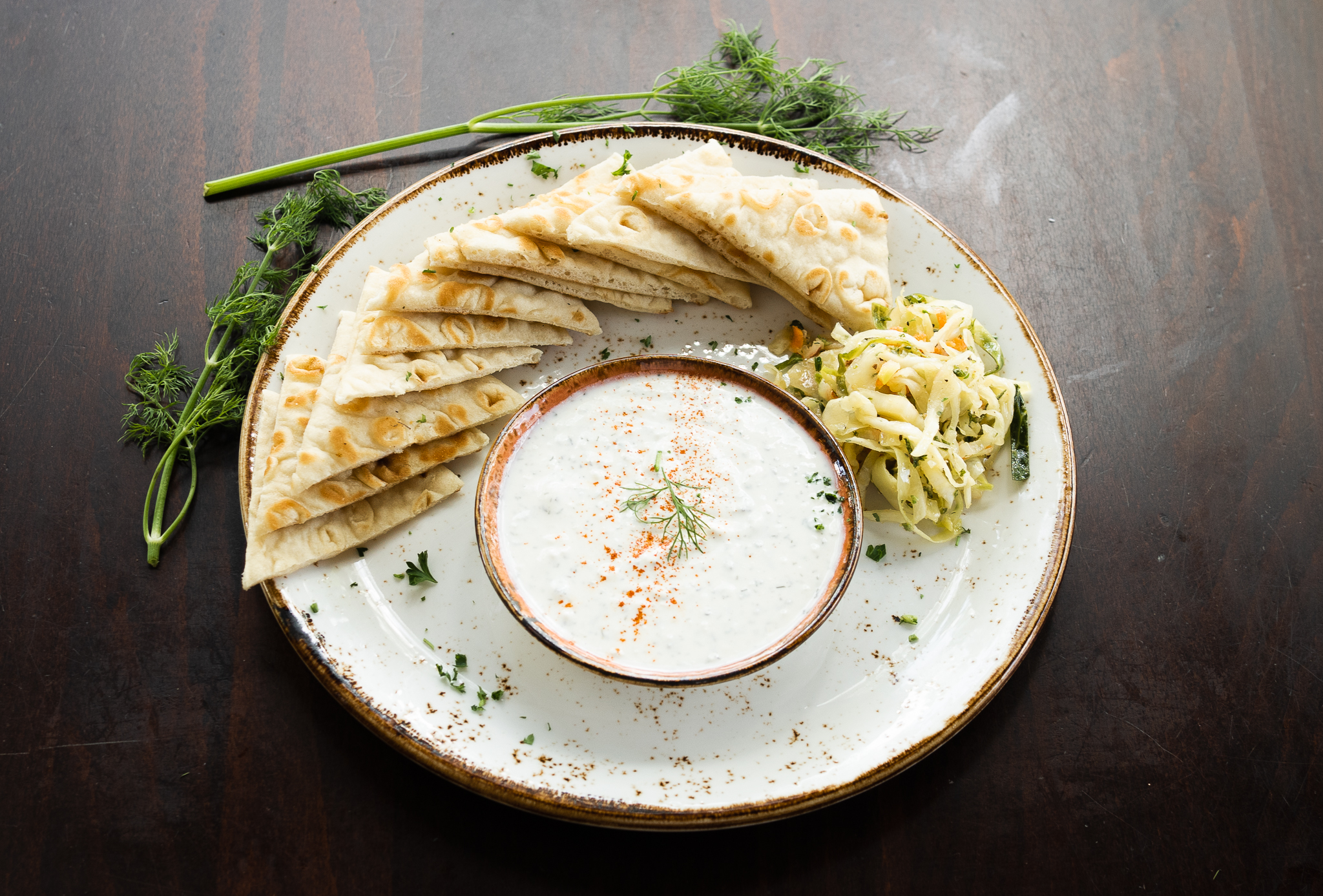 Tzatziki with Pita ~ Half Tray